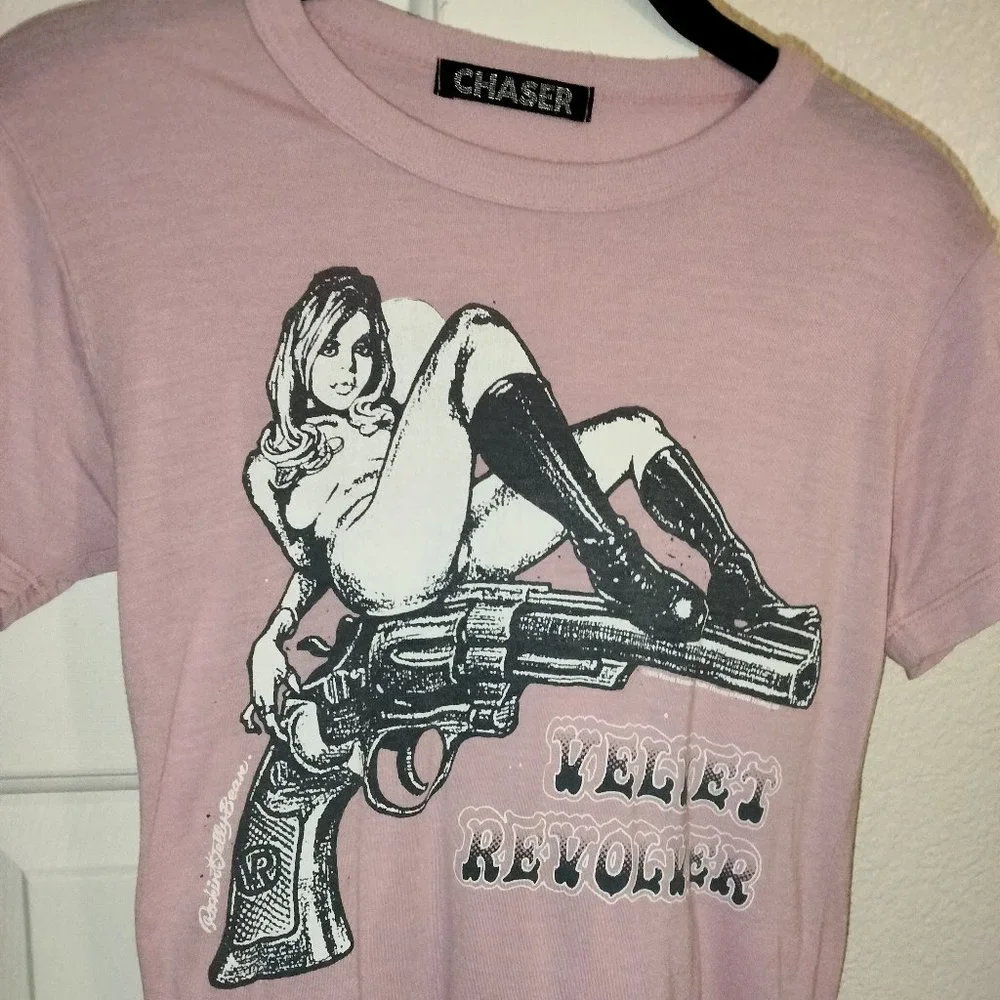 EXTREMELY RARE VELVET REVOLVER BABYDOLL SHIRT - Picture 1 of 8